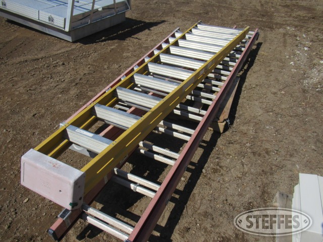 Pallet of assorted ladders